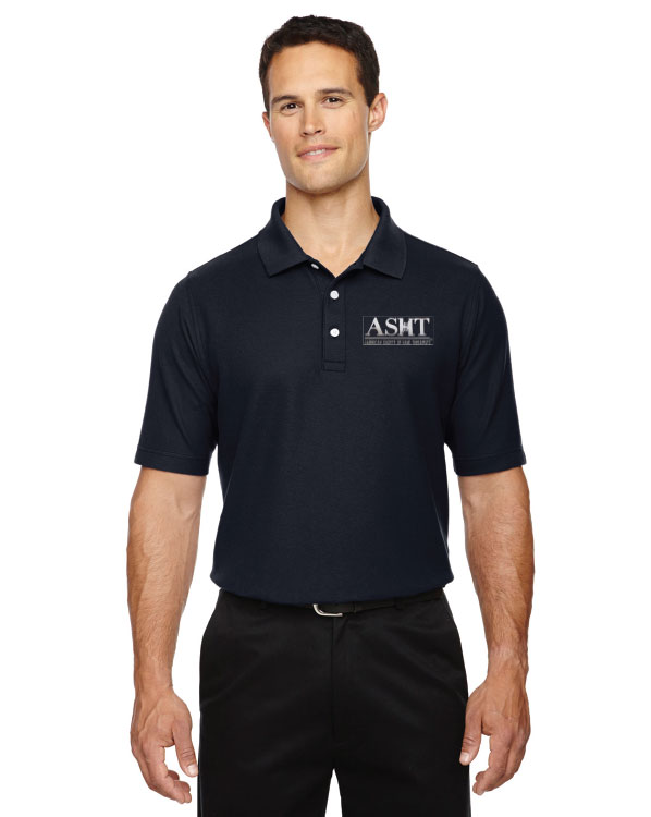 ASMT logo on men's black T-Shirt
