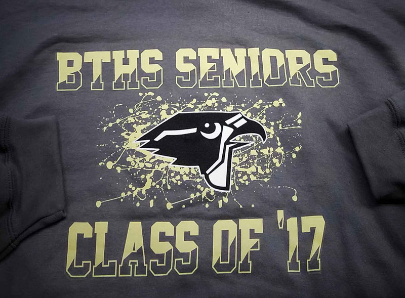 BTHS Seniors logo on a sweatshirt